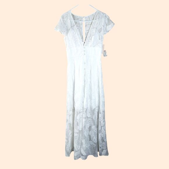 Hutch Nia Embroidered Silk Maxi Dress - Picture 1 of 7